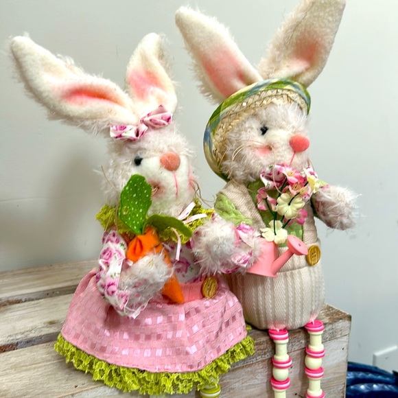 Bunnies Sitting on a Ledge - Picture 3 of 8